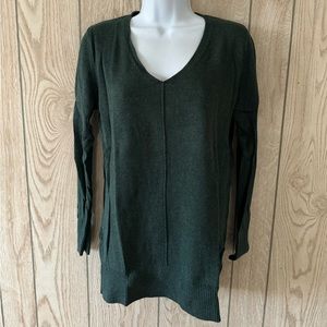 Old Navy Tunic V Neck Sweater, Hunter Green, Women’s M